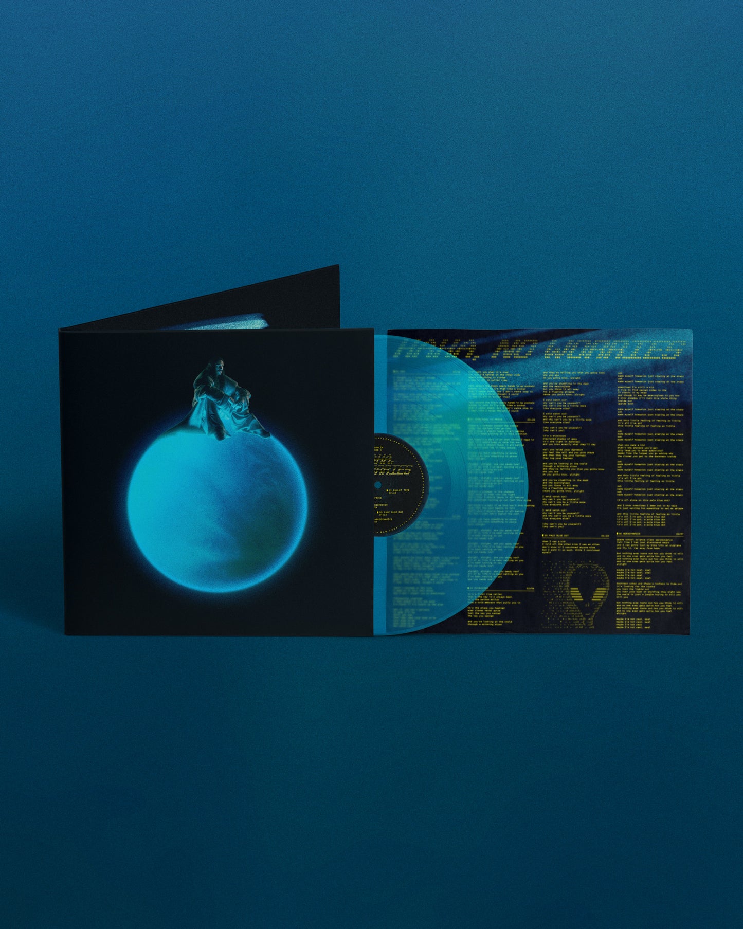 clear blue “haha, no worries” vinyl